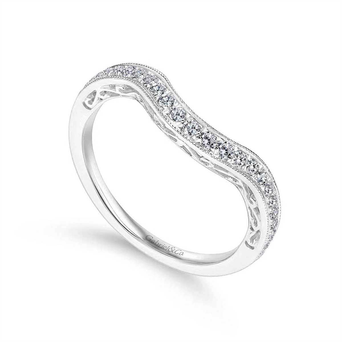 Gabriel & Co Wedding Rings in White Gold containing Diamond WB7293W44JJ