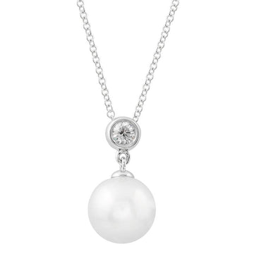 Necklaces Necklaces in White Gold containing Diamond, Pearl 458528