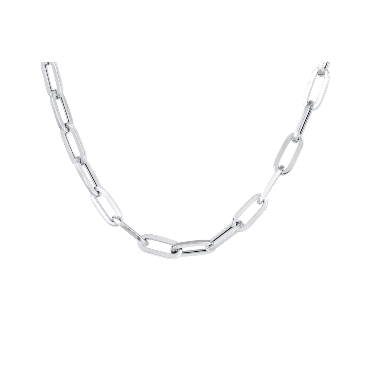 Necklaces Jewelry in White Gold PCLIP-SEMI-3.3MM-W-18