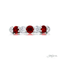 JB Star Rings in Platinum/Palladium containing Multi-gemstone, Diamond, Ruby 5417/039