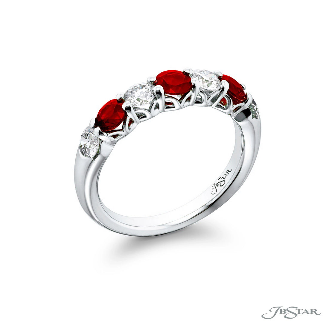JB Star Rings in Platinum/Palladium containing Multi-gemstone, Diamond, Ruby 5417/039