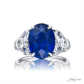 Rings Rings in Platinum/Palladium containing Multi-gemstone, Diamond, Sapphire 7603/001