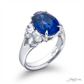 Rings Rings in Platinum/Palladium containing Multi-gemstone, Diamond, Sapphire 7603/001