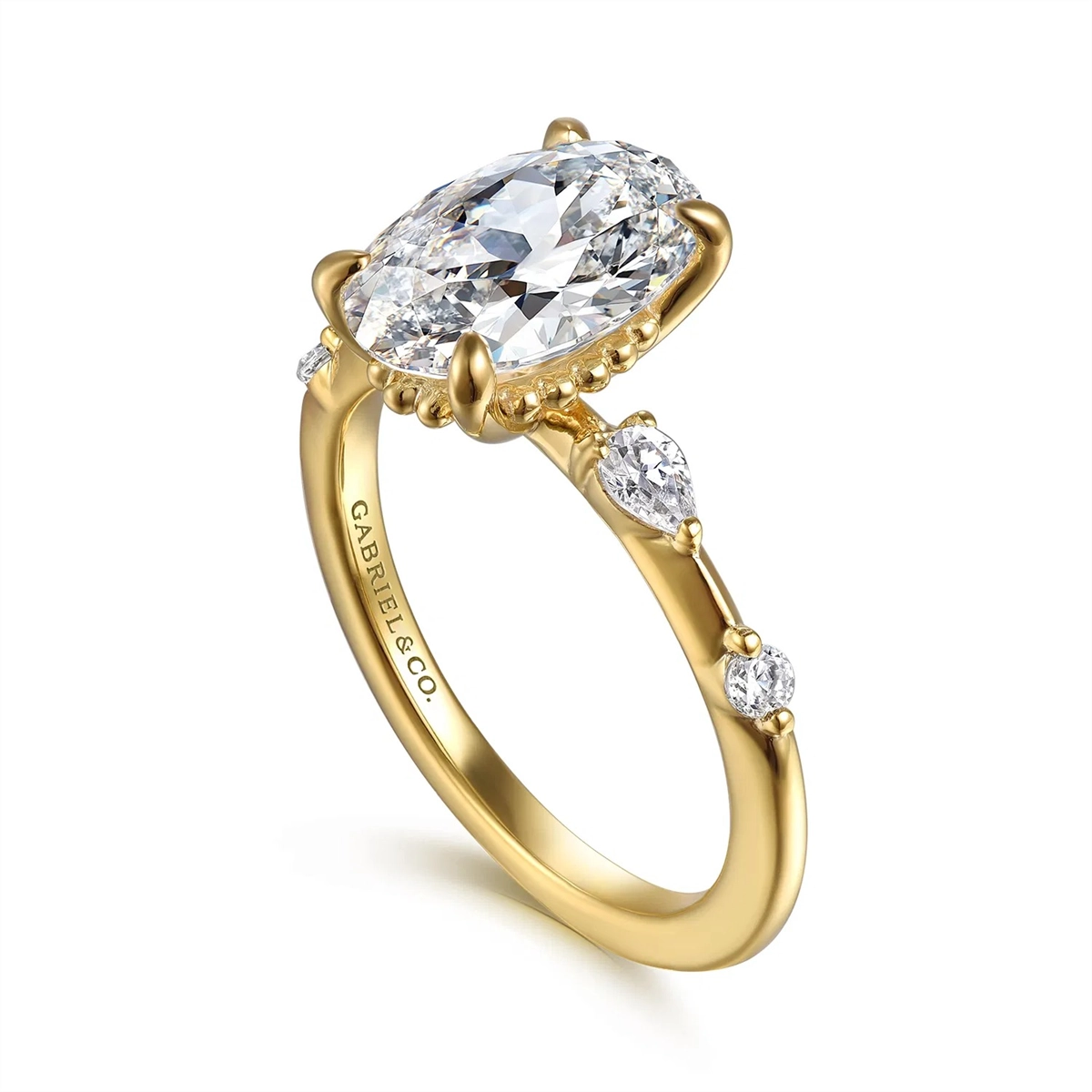 Gabriel & Co Engagement Rings in Yellow Gold containing Diamond ER16666O8Y44JJ