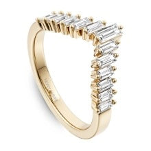 Noam Carver  Wedding Rings in Yellow Gold containing Diamond STC57-1YM-D
