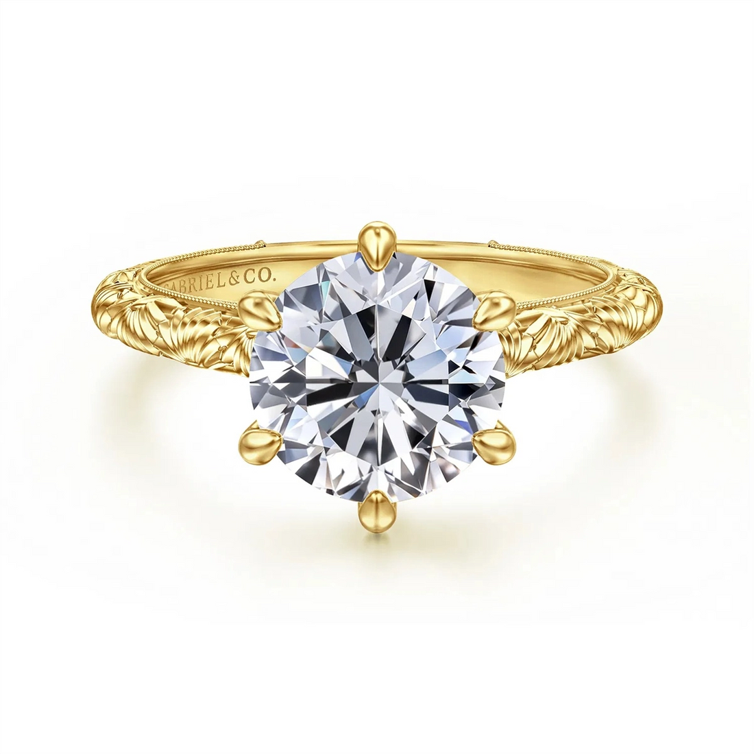Gabriel & Co Engagement Rings in Yellow Gold 458901