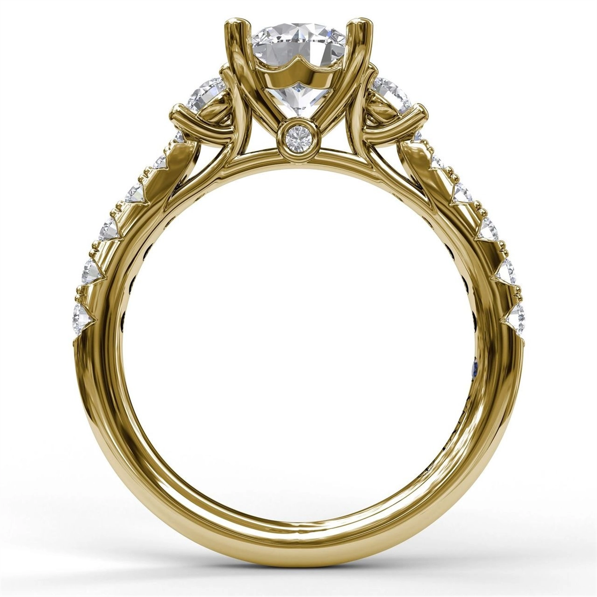Fana Engagement Rings in Yellow Gold containing Diamond S3921-2_5CT-RD-14KY