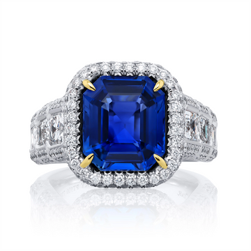 JB Star Rings in Platinum/Palladium containing Multi-gemstone, Diamond, Sapphire 7198/001