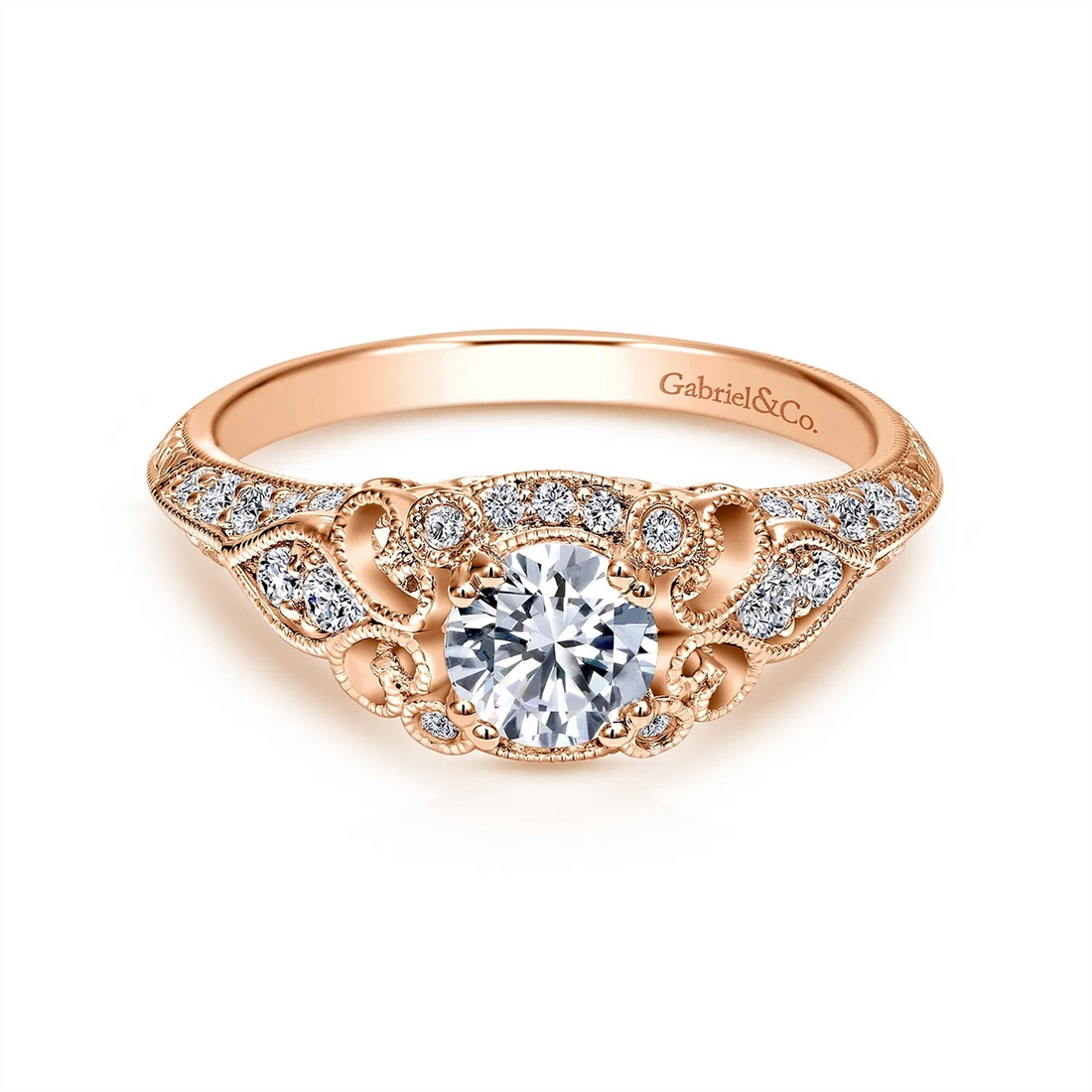 Gabriel & Co Engagement Rings in Rose Gold containing Diamond ER11865R0K4JJ