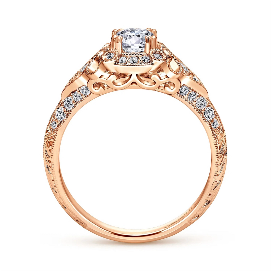 Gabriel & Co Engagement Rings in Rose Gold containing Diamond ER11865R0K4JJ