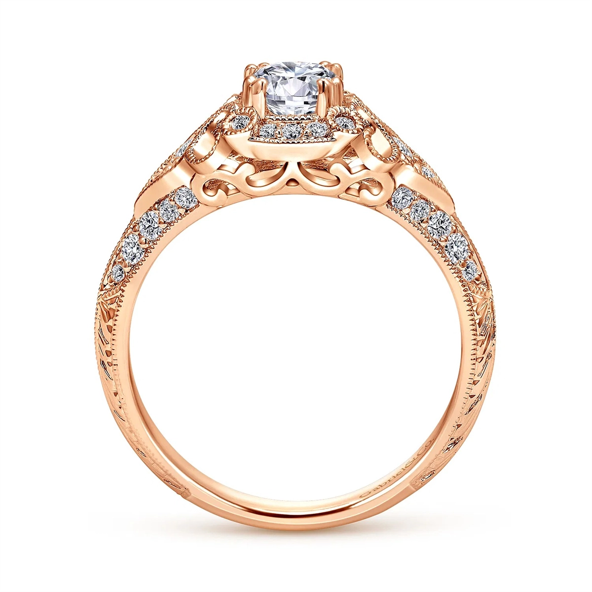 Gabriel & Co Engagement Rings in Rose Gold containing Diamond ER11865R0K4JJ