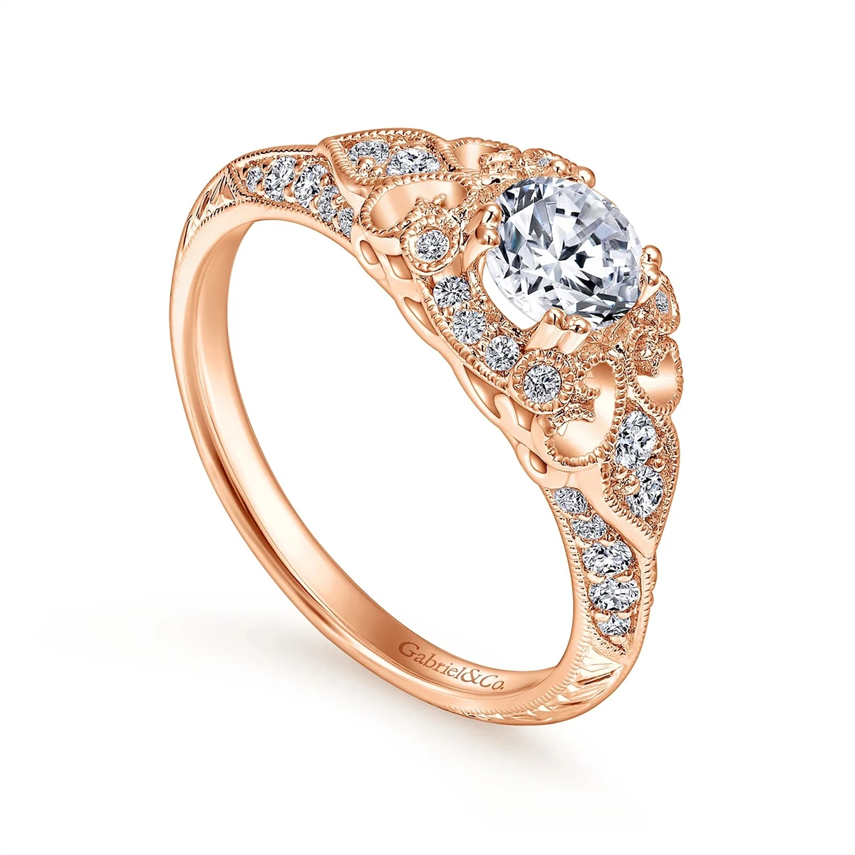 Gabriel & Co Engagement Rings in Rose Gold containing Diamond ER11865R0K4JJ