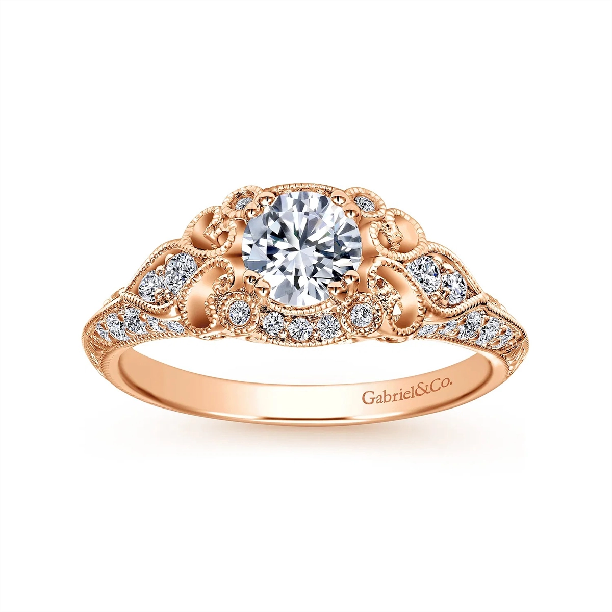 Gabriel & Co Engagement Rings in Rose Gold containing Diamond ER11865R0K4JJ