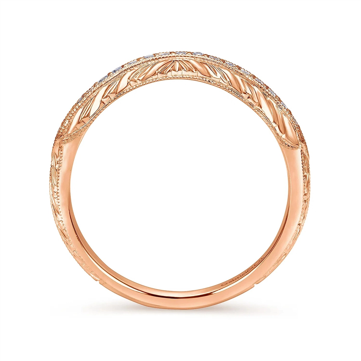 Gabriel & Co Wedding Rings in Rose Gold containing Diamond WB11865R0K4JJ