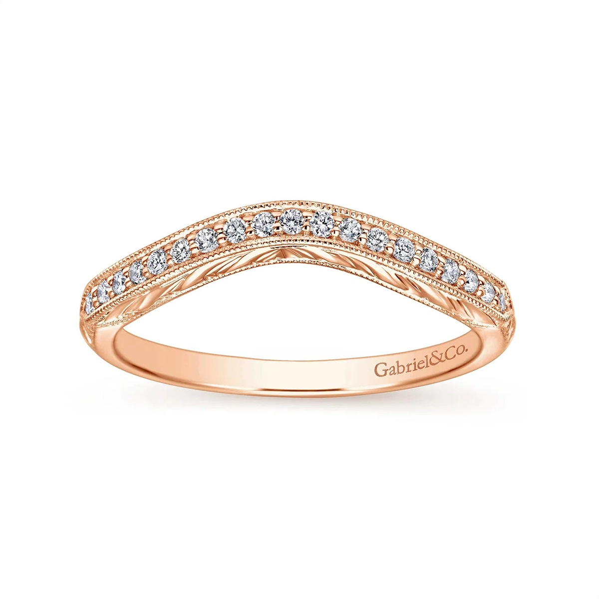 Gabriel & Co Wedding Rings in Rose Gold containing Diamond WB11865R0K4JJ