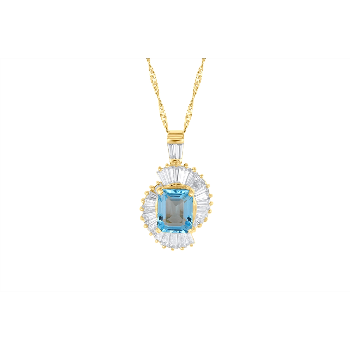 Necklaces Necklaces in Yellow Gold containing Blue topaz , Multi-gemstone, Diamond 459632