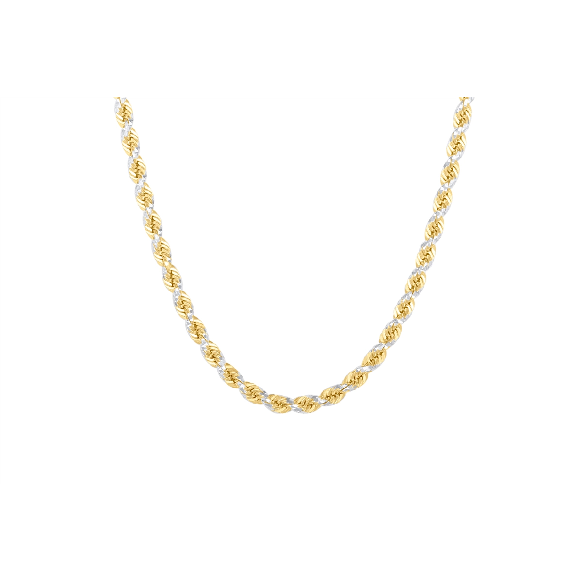 Necklaces Jewelry in Yellow Gold ROPE-PRISM-3.5MM-YW-24