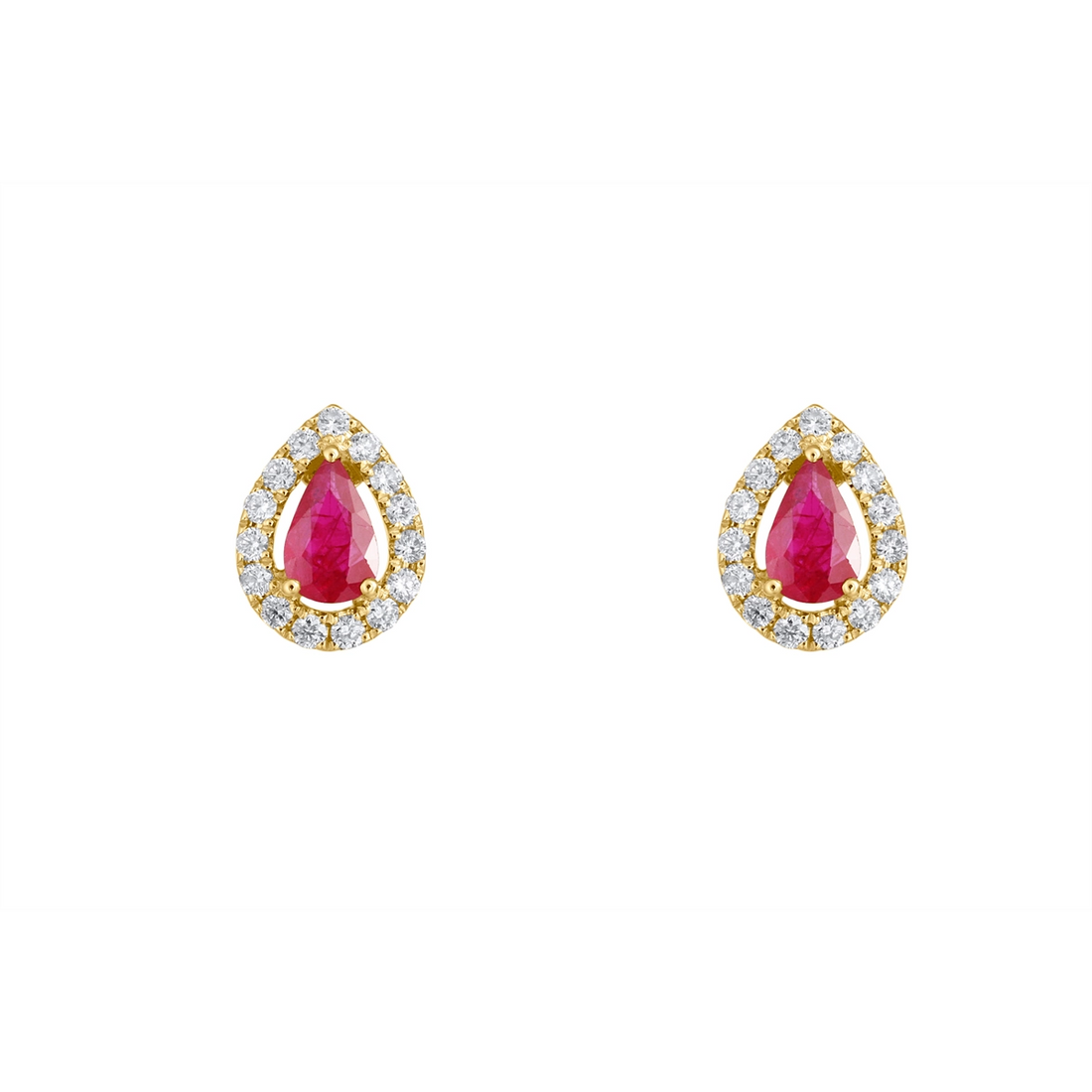 Earrings Earrings in Yellow Gold containing Multi-gemstone, Diamond, Ruby 459896