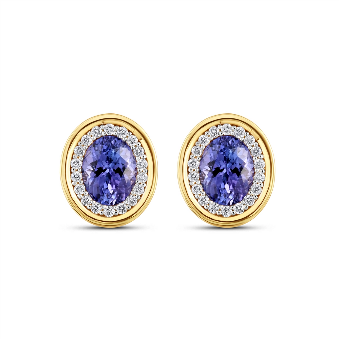 Earrings Earrings in Yellow Gold containing Tanzanite, Multi-gemstone, Diamond 459898