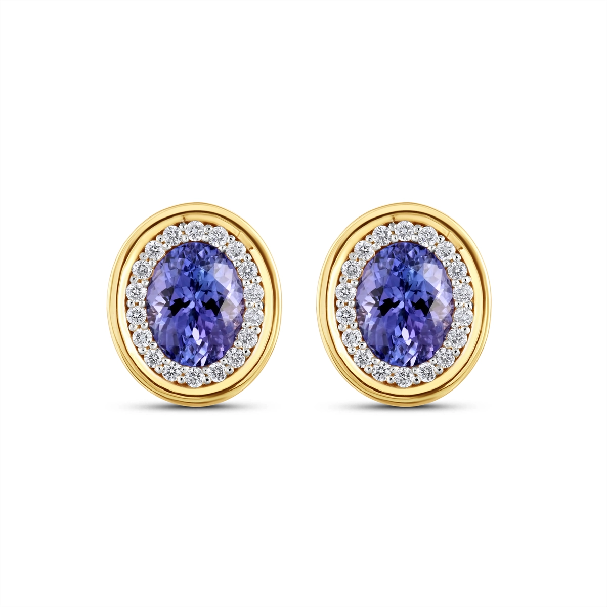 Earrings Earrings in Yellow Gold containing Tanzanite, Multi-gemstone, Diamond 459898
