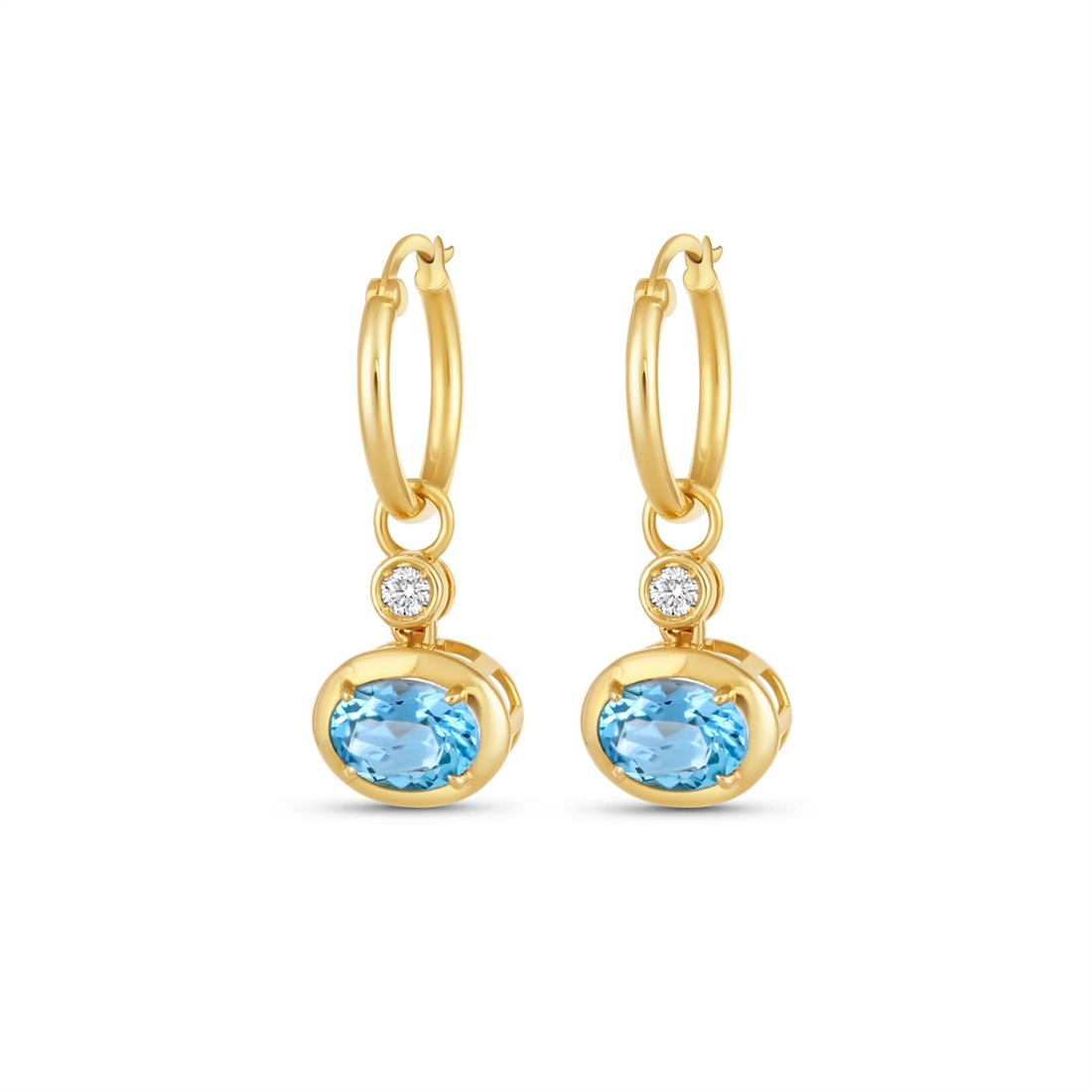 Earrings Earrings in Yellow Gold containing Blue topaz , Multi-gemstone, Diamond 459900