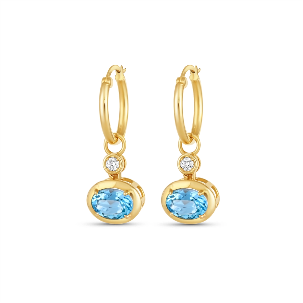 Earrings Earrings in Yellow Gold containing Blue topaz , Multi-gemstone, Diamond 459900