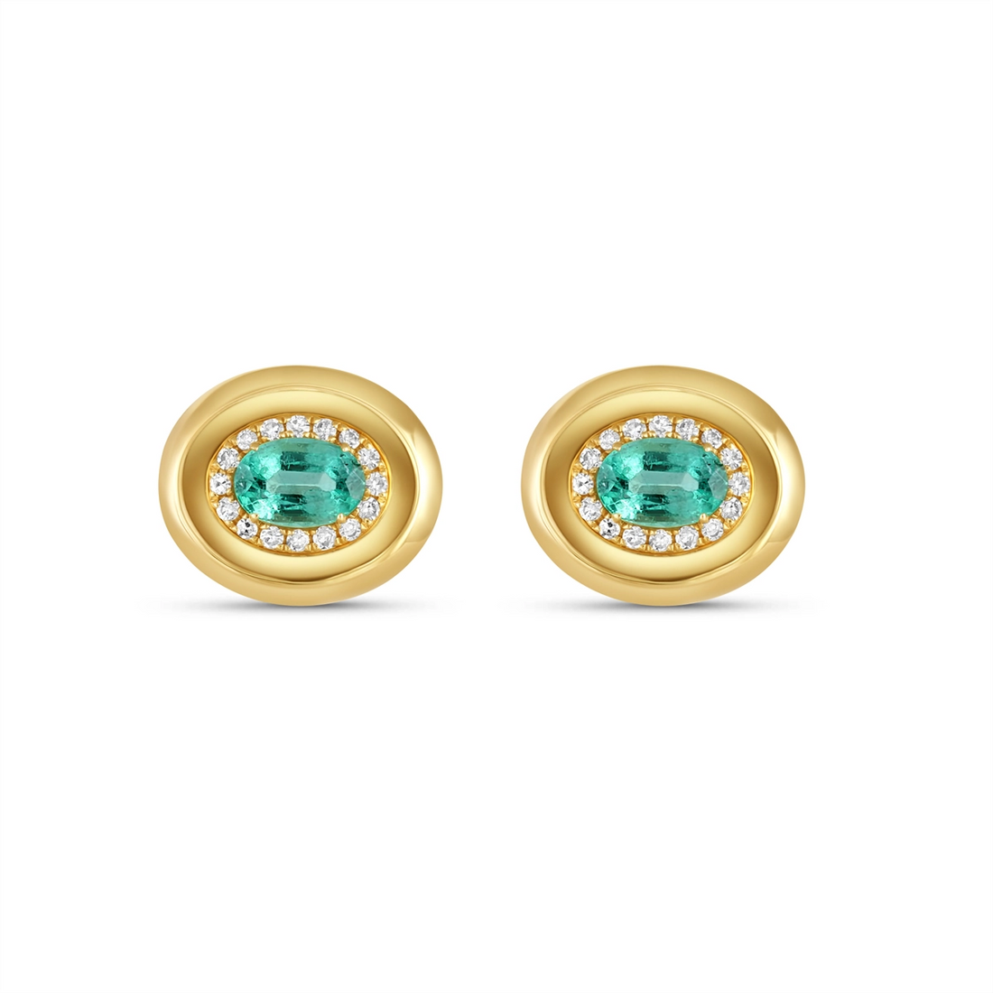 Earrings Earrings in Yellow Gold containing Multi-gemstone, Diamond, Emerald 459903