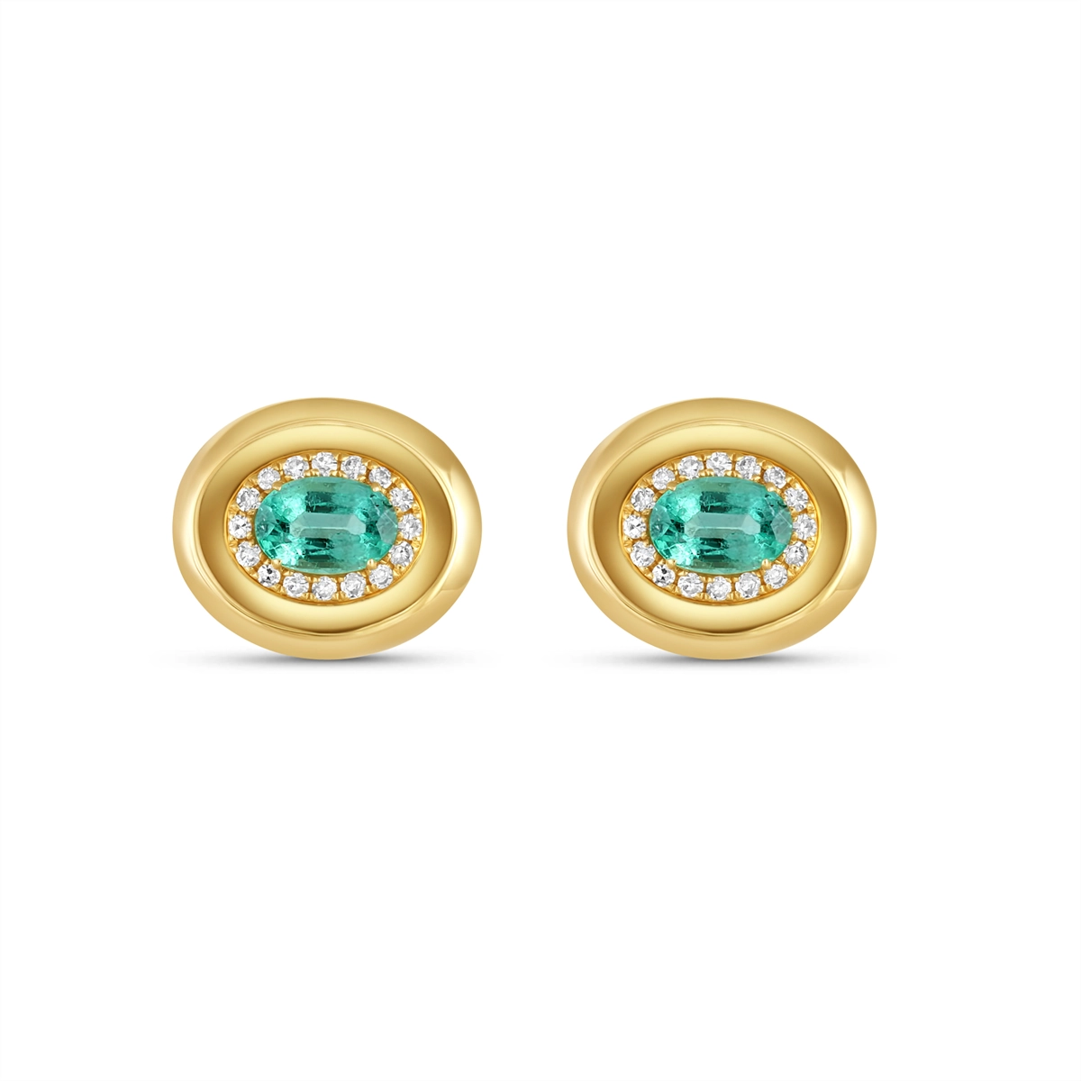 Earrings Earrings in Yellow Gold containing Multi-gemstone, Diamond, Emerald 459903