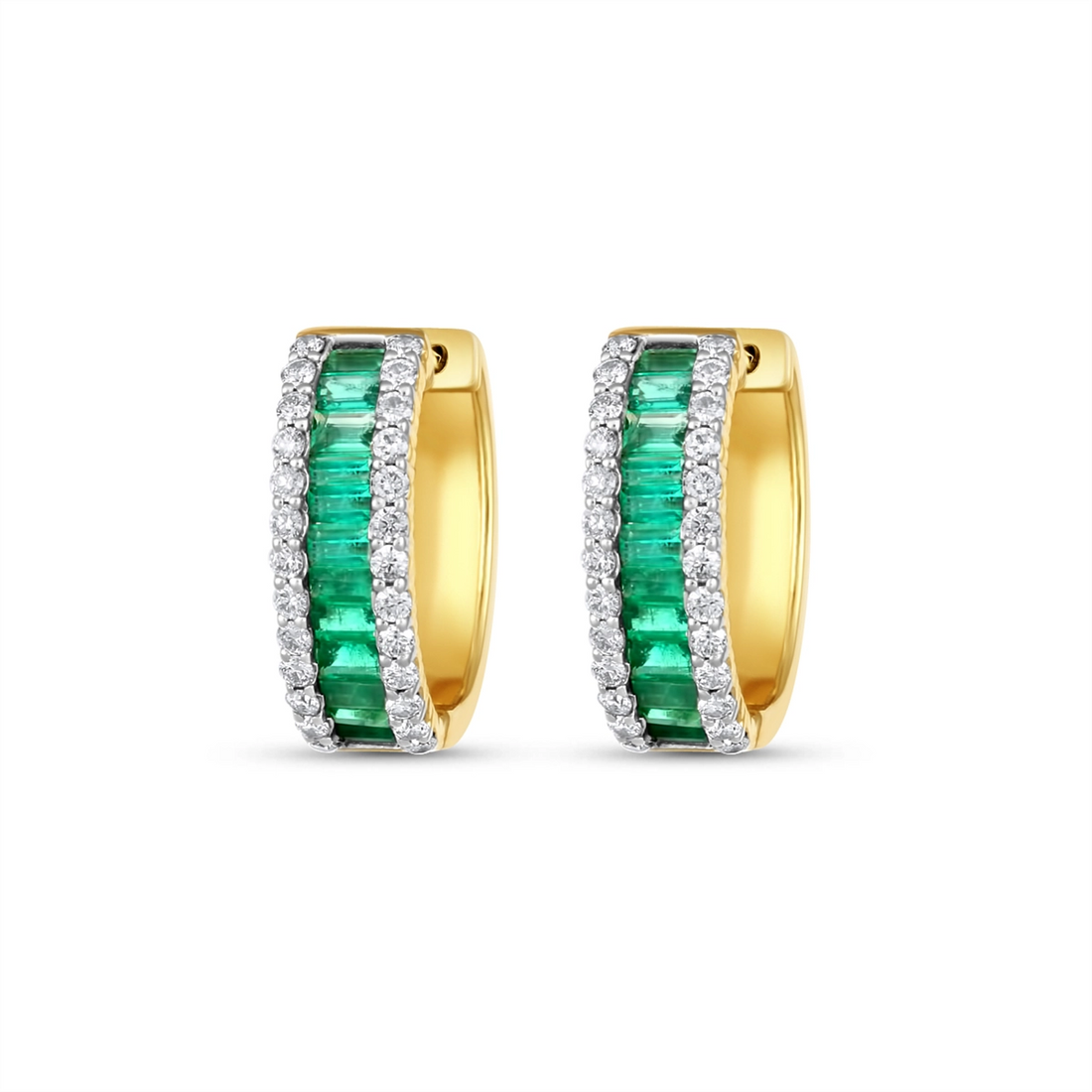 Earrings Earrings in Yellow Gold containing Multi-gemstone, Diamond, Emerald 459904