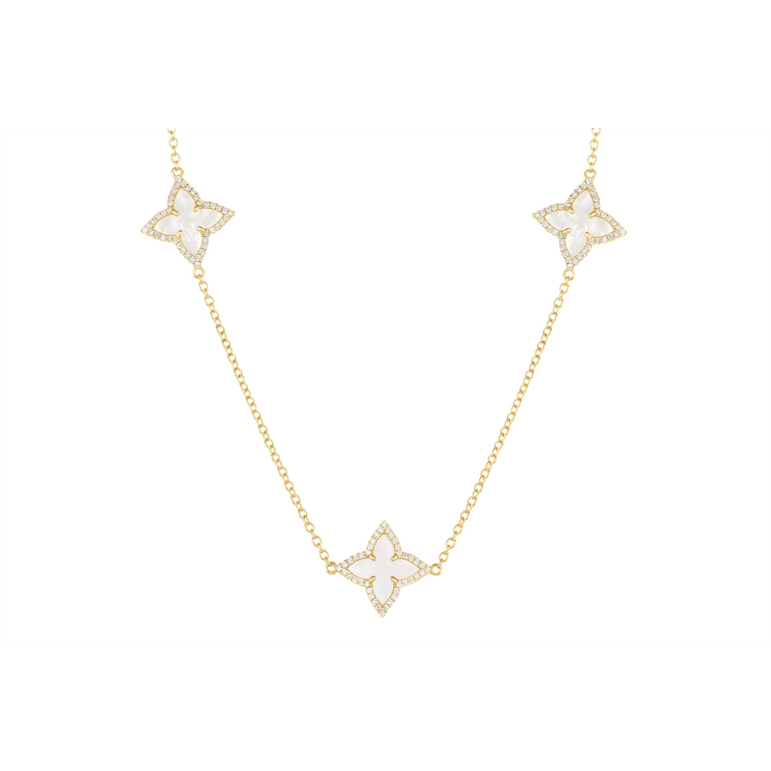 Necklaces Necklaces in Yellow Gold containing Mother of pearl, Multi-gemstone, Diamond 459982