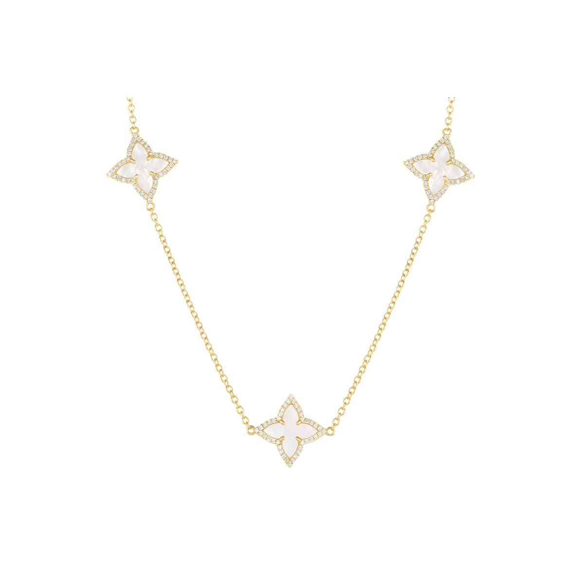 Necklaces Necklaces in Yellow Gold containing Mother of pearl, Multi-gemstone, Diamond 459982