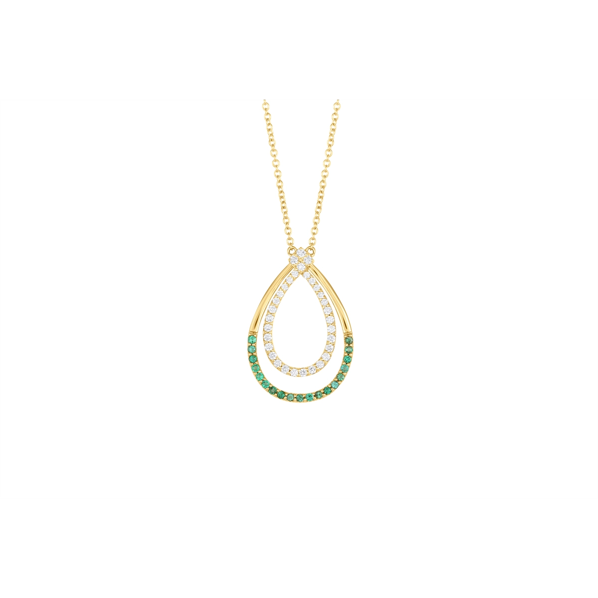 Necklaces Necklaces in Yellow Gold containing Multi-gemstone, Diamond, Emerald 459988