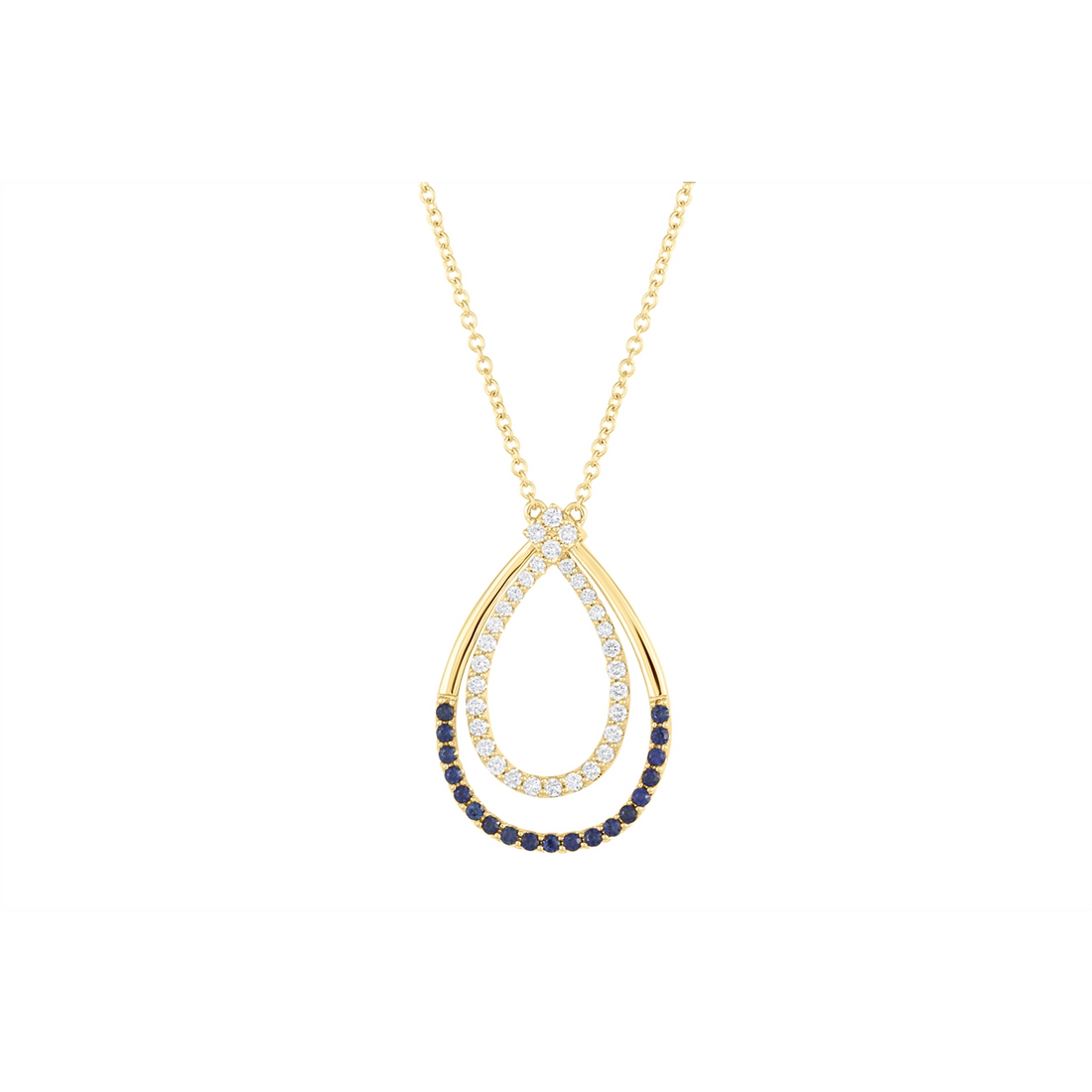 Necklaces Necklaces in Yellow Gold containing Multi-gemstone, Diamond, Sapphire 459989