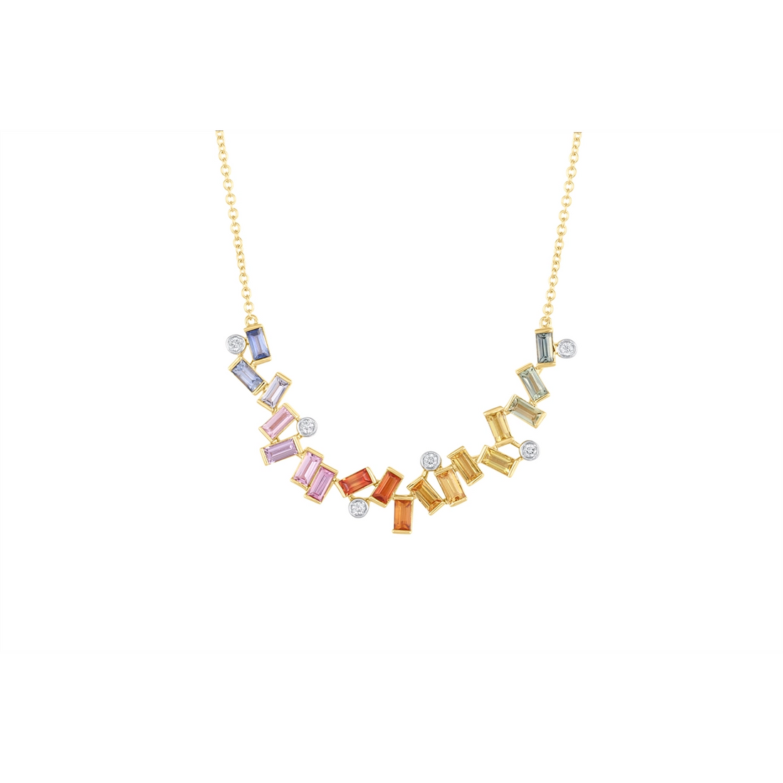 Necklaces Necklaces in Yellow Gold containing Multi-gemstone, Diamond 459990