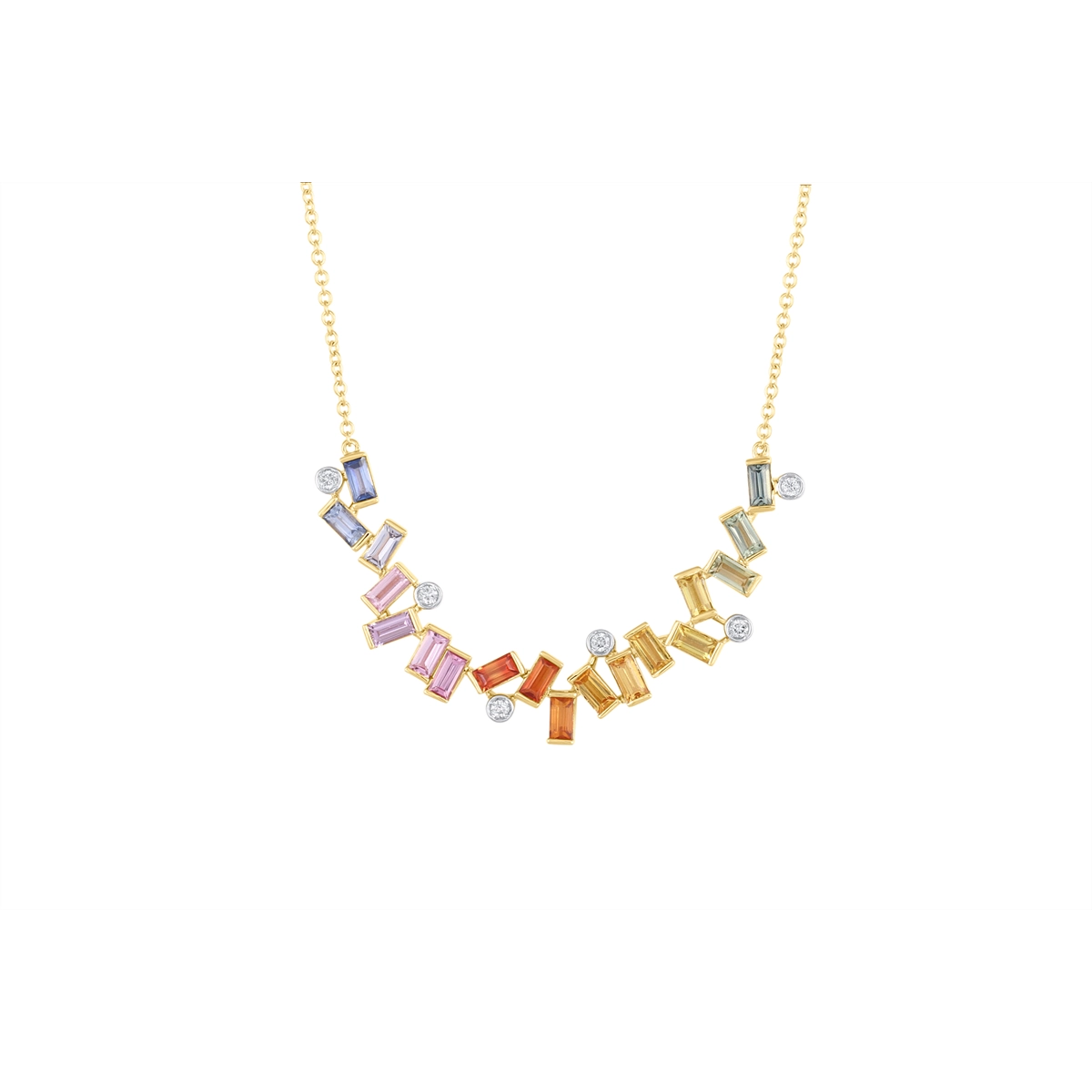 Necklaces Necklaces in Yellow Gold containing Multi-gemstone, Diamond 459990
