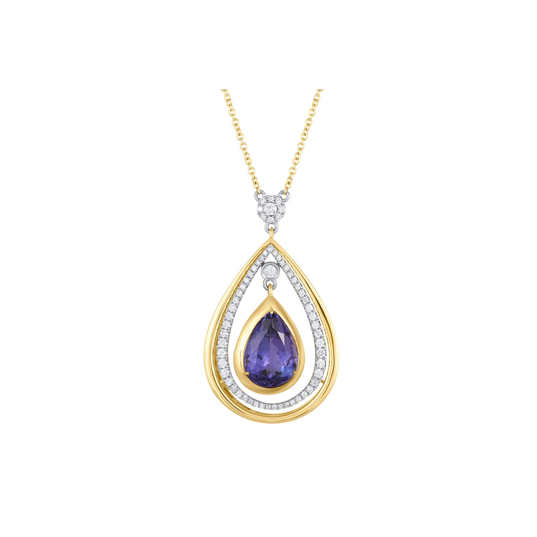 Necklaces Necklaces in Mixed Metals containing Tanzanite, Multi-gemstone, Diamond 459993