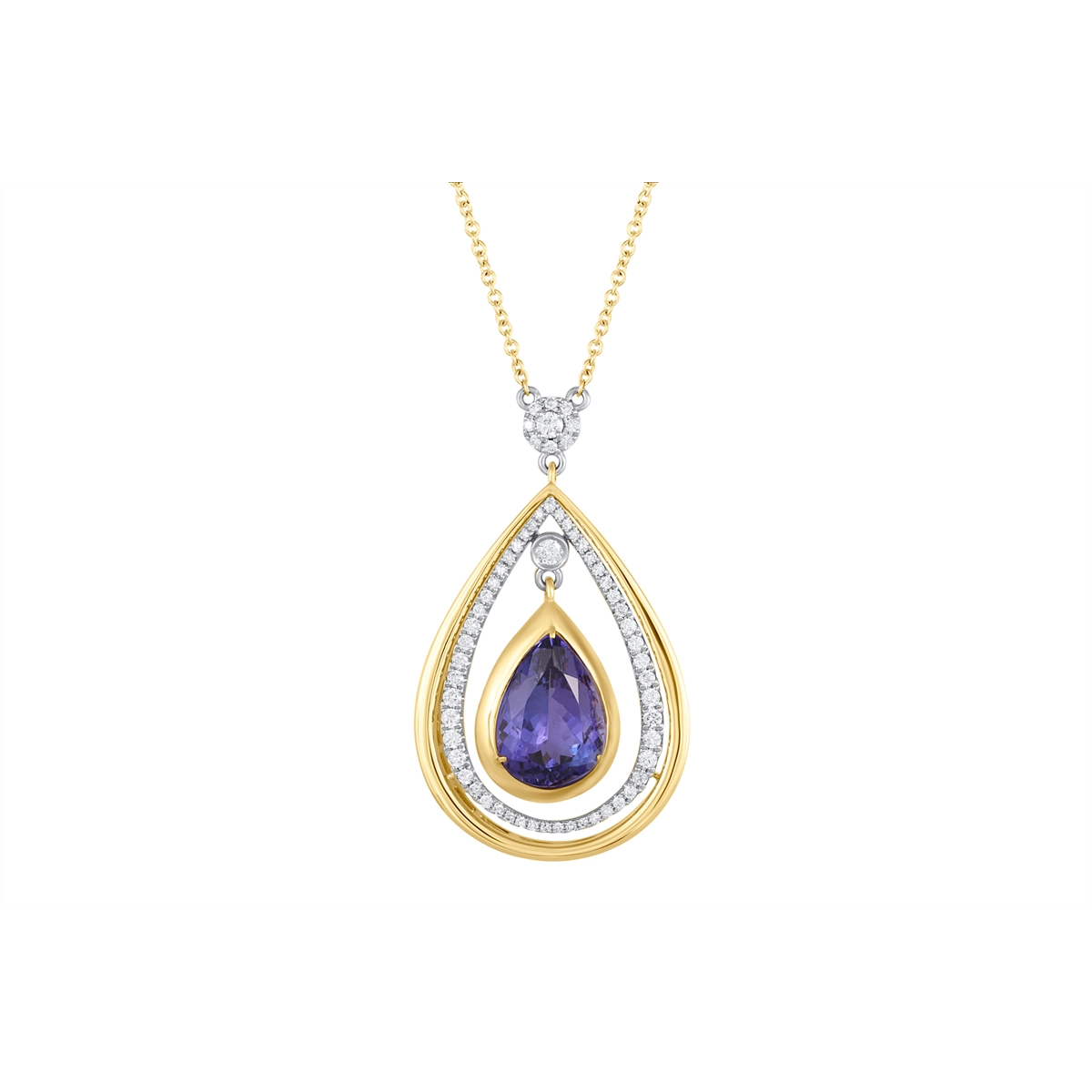 Necklaces Necklaces in Mixed Metals containing Tanzanite, Multi-gemstone, Diamond 459993
