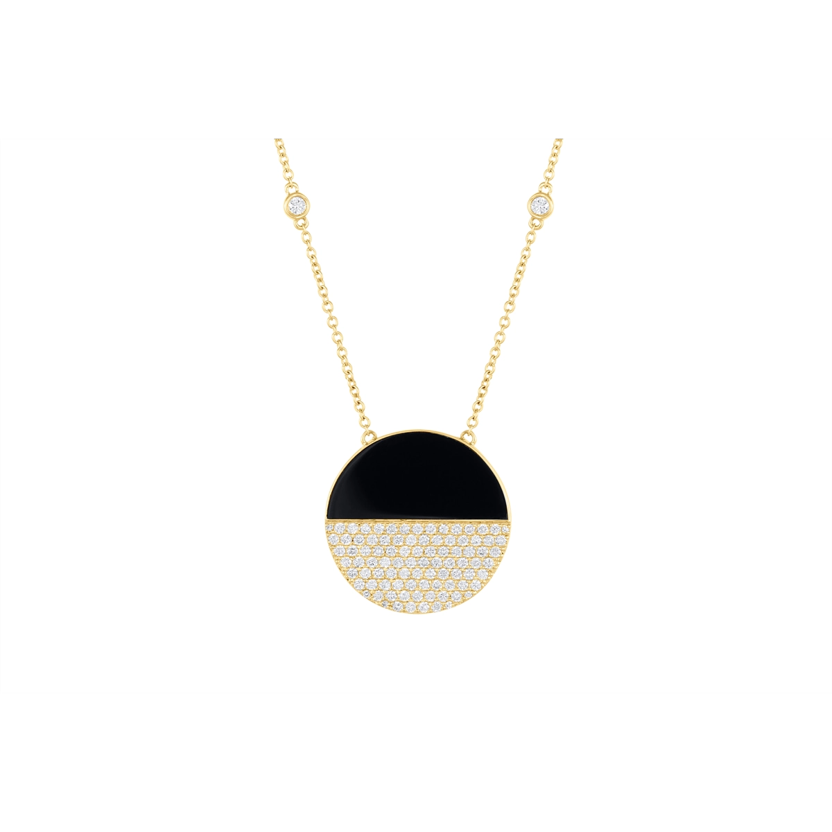 Necklaces Necklaces in Yellow Gold containing Black onyx, Multi-gemstone, Diamond 459994