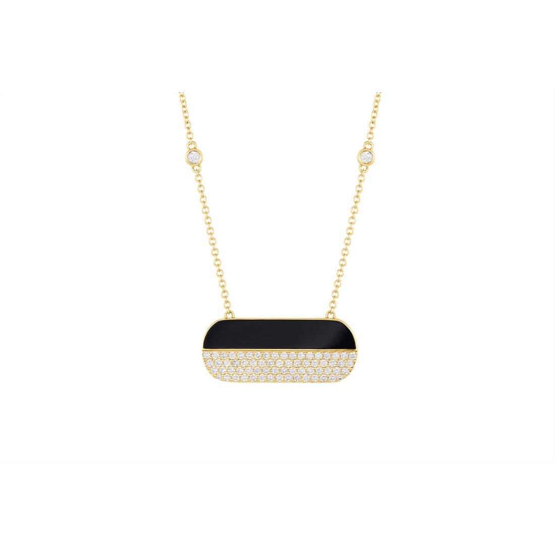 Necklaces Necklaces in Yellow Gold containing Black onyx, Multi-gemstone, Diamond 459995