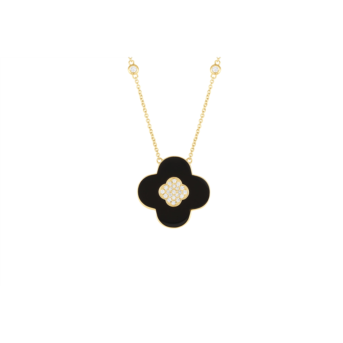 Necklaces Necklaces in Yellow Gold containing Black onyx, Multi-gemstone, Diamond 459996