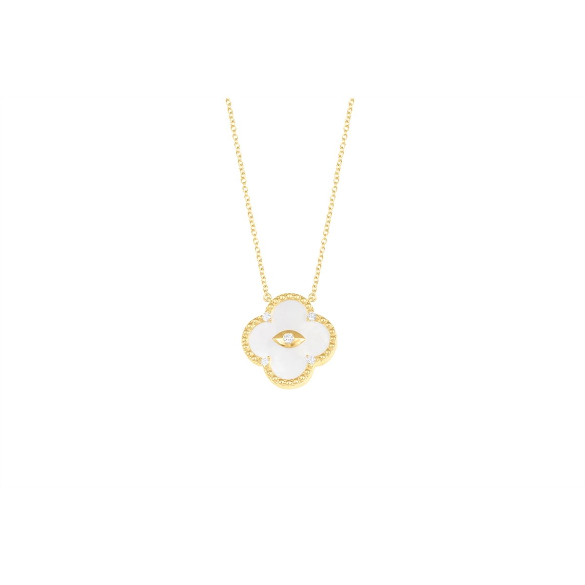 Necklaces Necklaces in Yellow Gold containing Mother of pearl, Multi-gemstone, Diamond 460000
