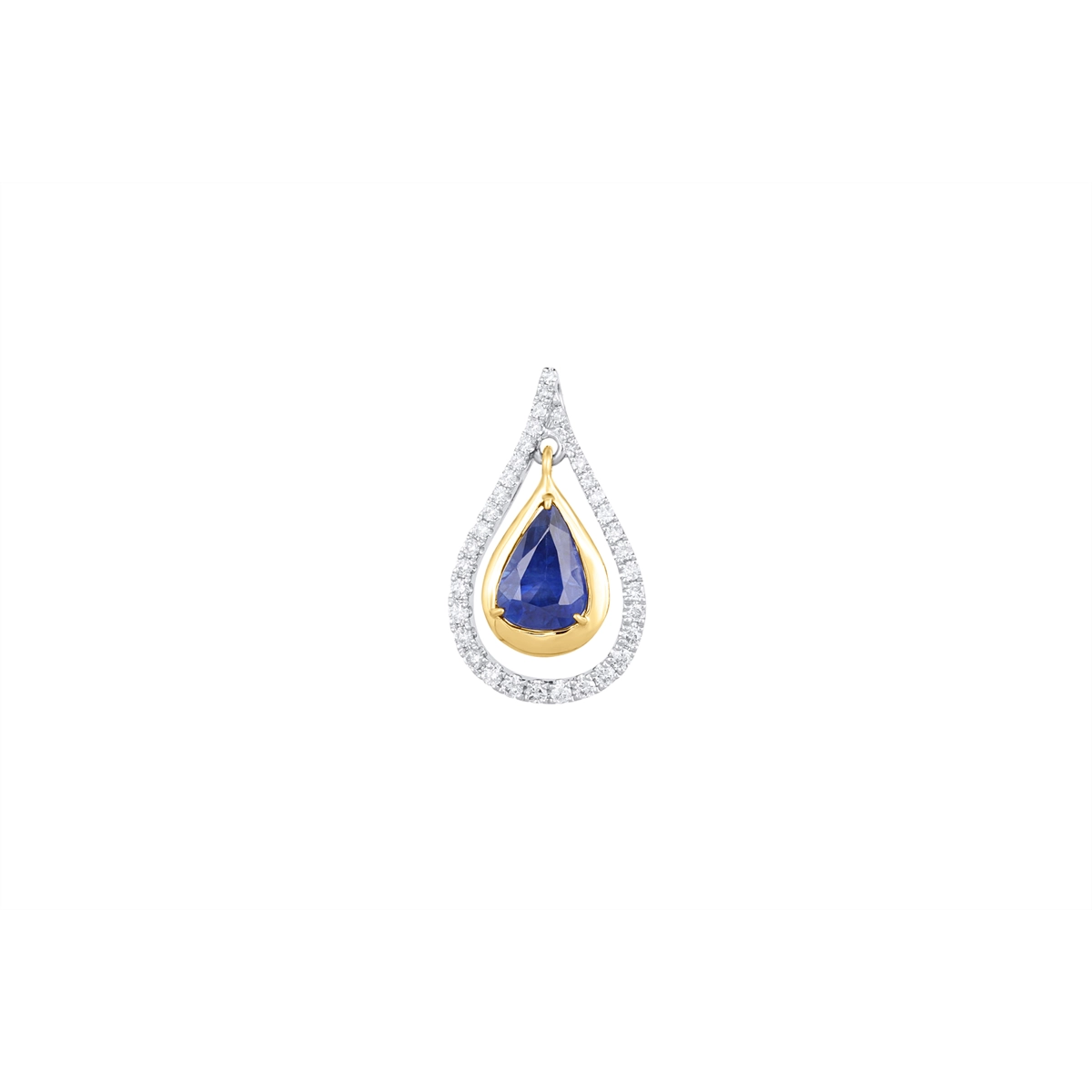 Pendants Pendants in Mixed Metals containing Multi-gemstone, Diamond, Sapphire 460011