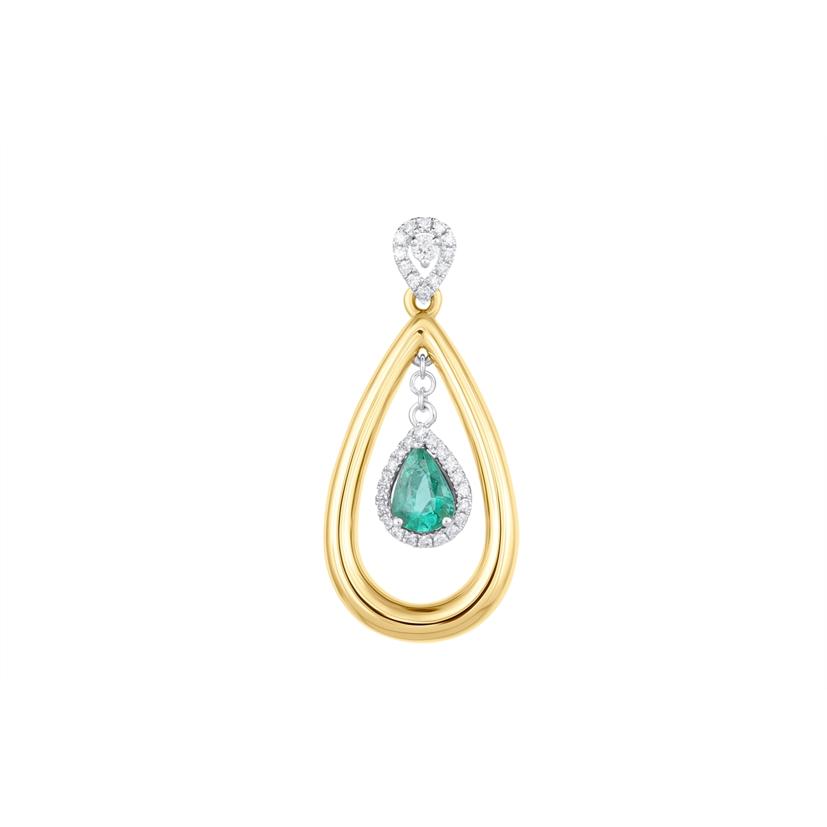Pendants Pendants in Mixed Metals containing Multi-gemstone, Diamond, Emerald 460013