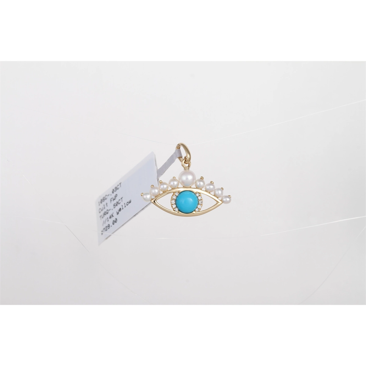 Pendants Pendants in Yellow Gold containing Multi-gemstone, Diamond, Pearl, Turquoise 460015
