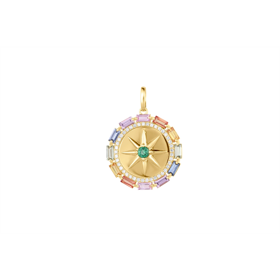 Pendants Pendants in Yellow Gold containing Multi-gemstone, Diamond, Emerald 460016