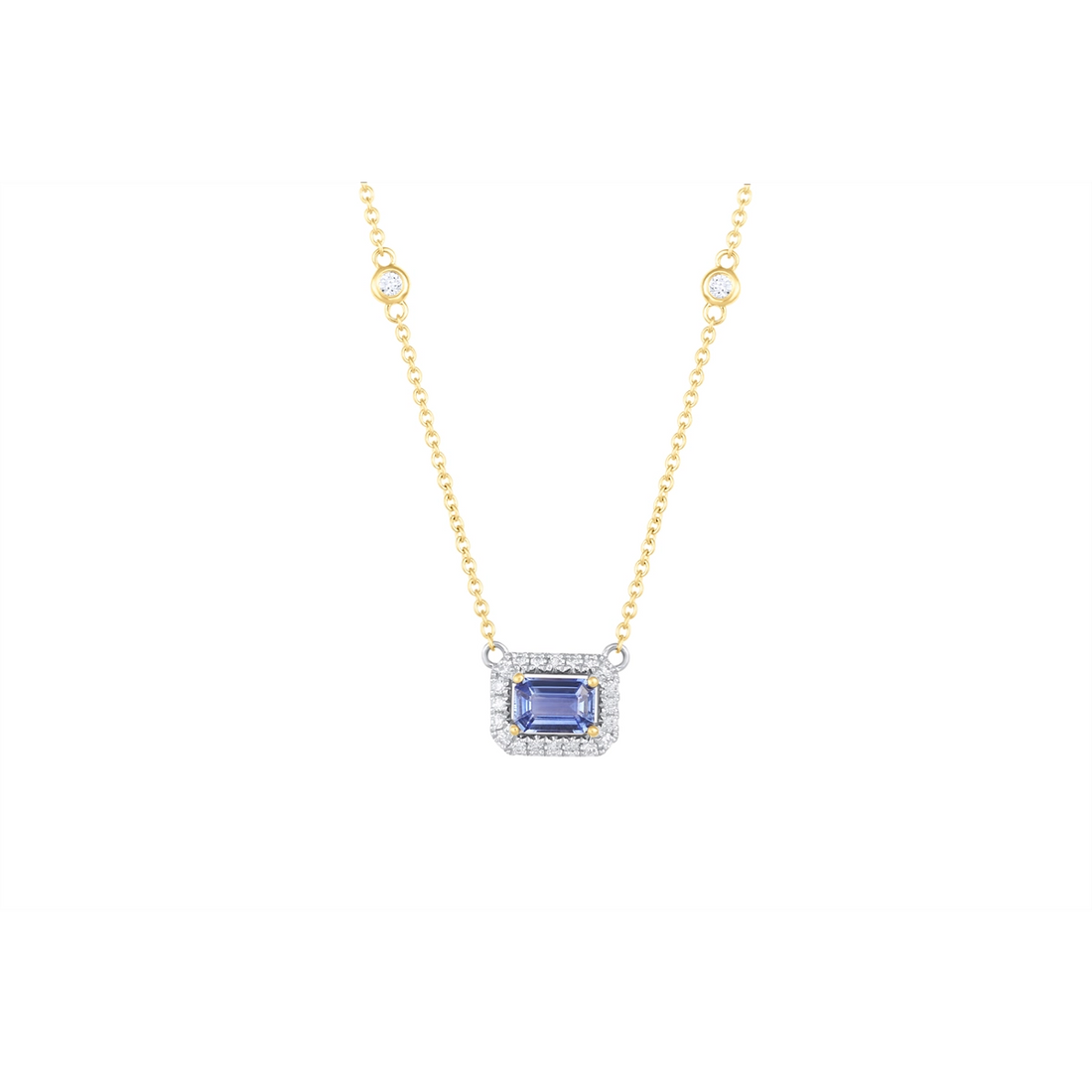 Necklaces Necklaces in Mixed Metals containing Multi-gemstone, Diamond, Sapphire 460034