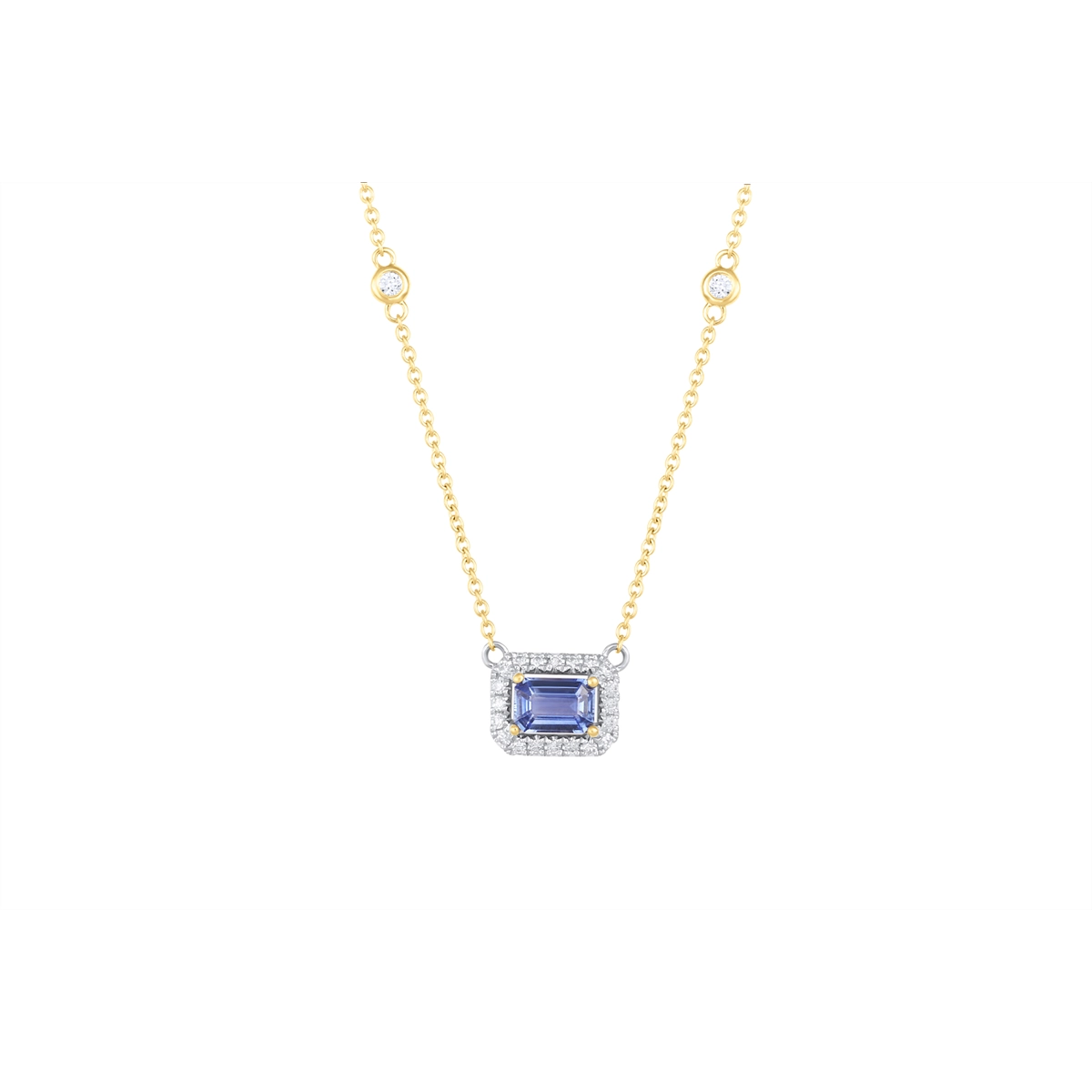 Necklaces Necklaces in Mixed Metals containing Multi-gemstone, Diamond, Sapphire 460034