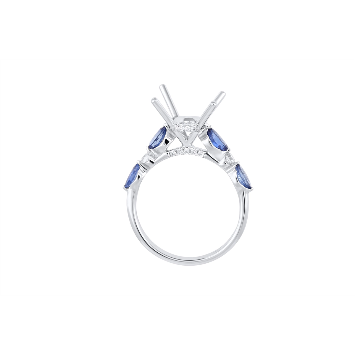 Engagement Collections Engagement Rings in White Gold containing Multi-gemstone, Diamond, Sapphire 460131