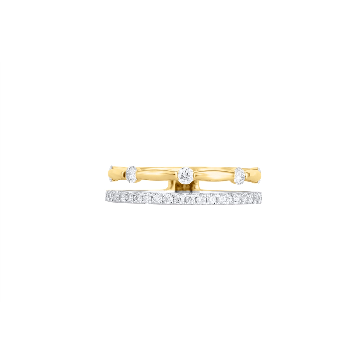 Wedding Bands Wedding Rings in Mixed Metals containing Diamond 460144