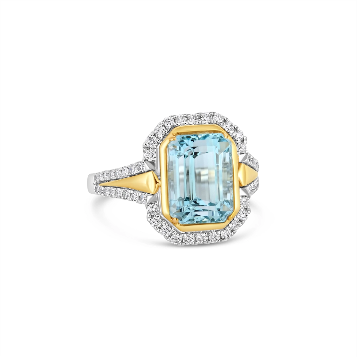 Rings Rings in Mixed Metals containing Aquamarine, Multi-gemstone, Diamond 460152